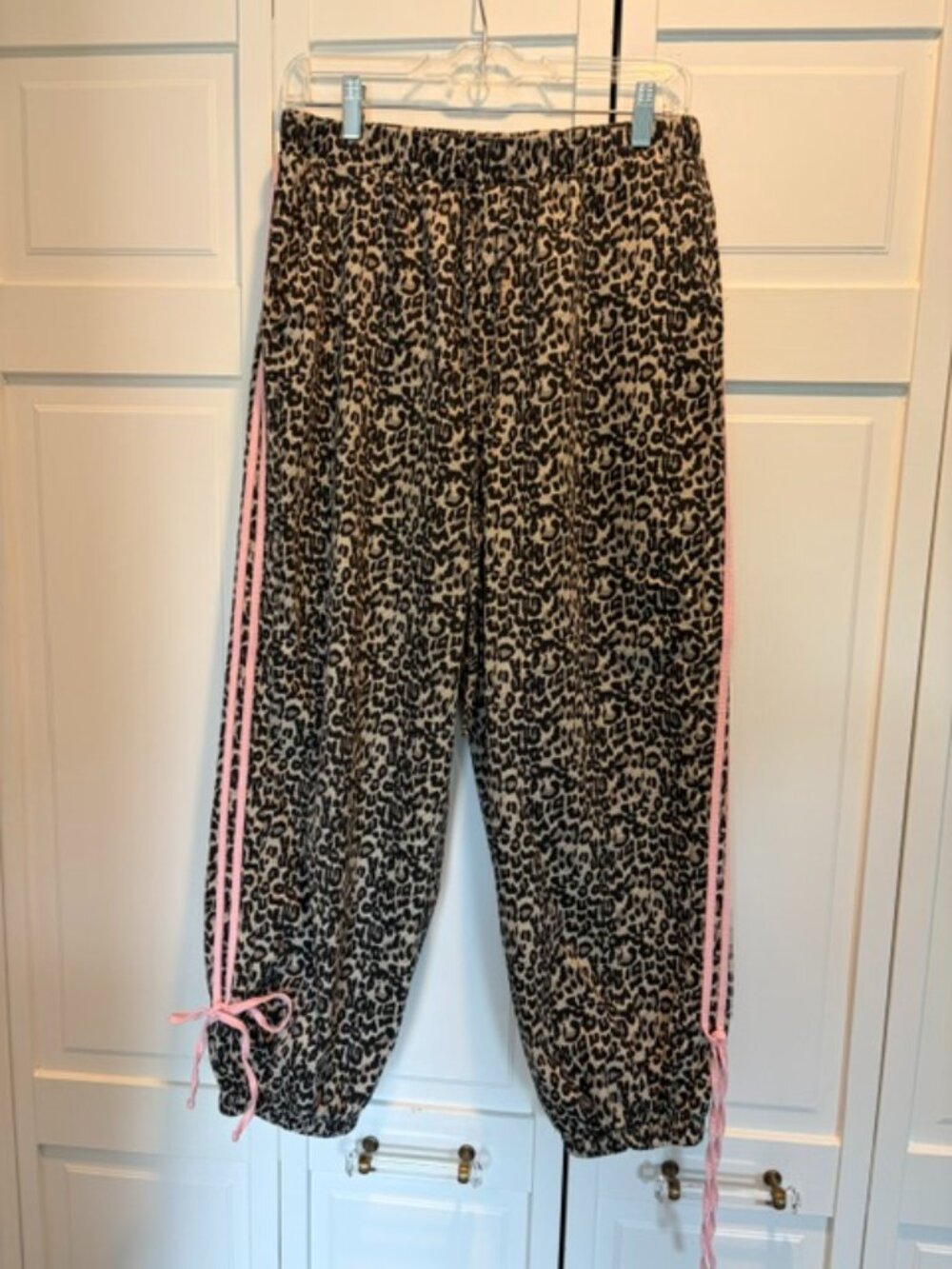 Cheetah print track pant joggers Size Large - Picture 2 of 6